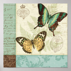 Poster Twin Butterflies