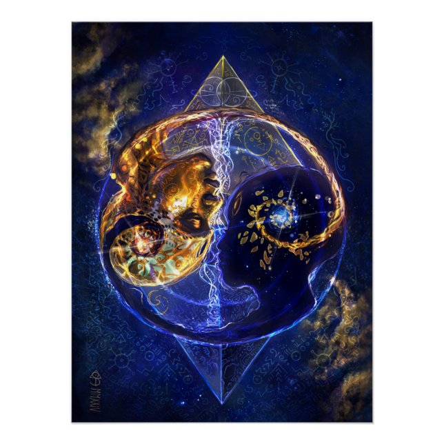 Póster Twin flame balance artwork (Frente)
