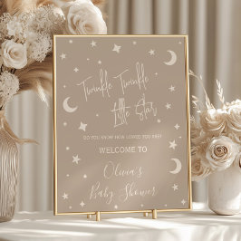 Poster Twinkle Twinkle Little Star Shower Welcome Sign