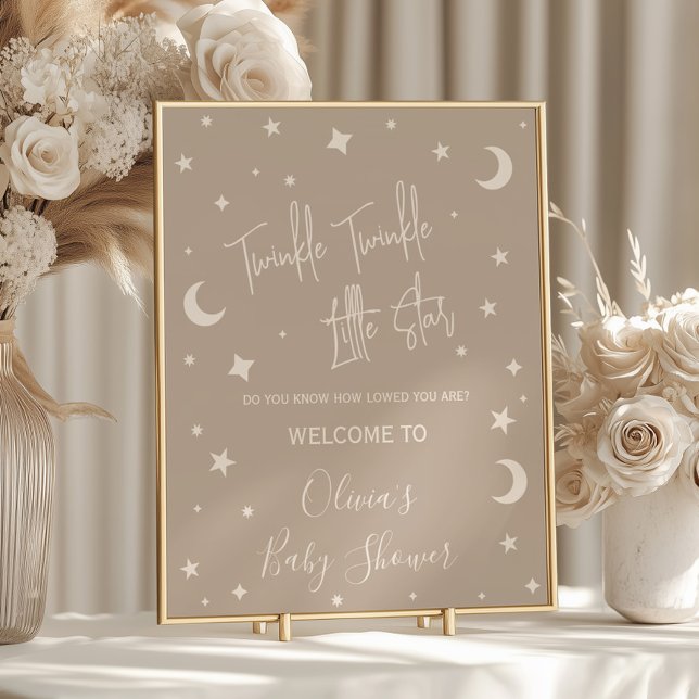 Poster Twinkle Twinkle Little Star Shower Welcome Sign (Criador carregado)