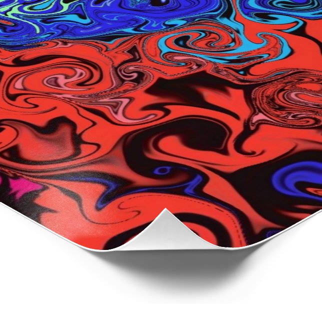 Póster Twirlers coloridos abstrato / (Canto)