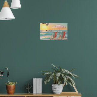 Poster "Two Chairs By The Sea"