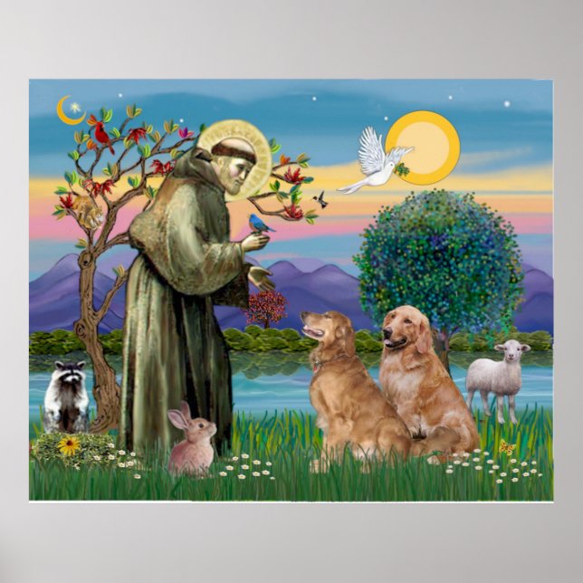 Poster Two Golden Retrievers (Frente)