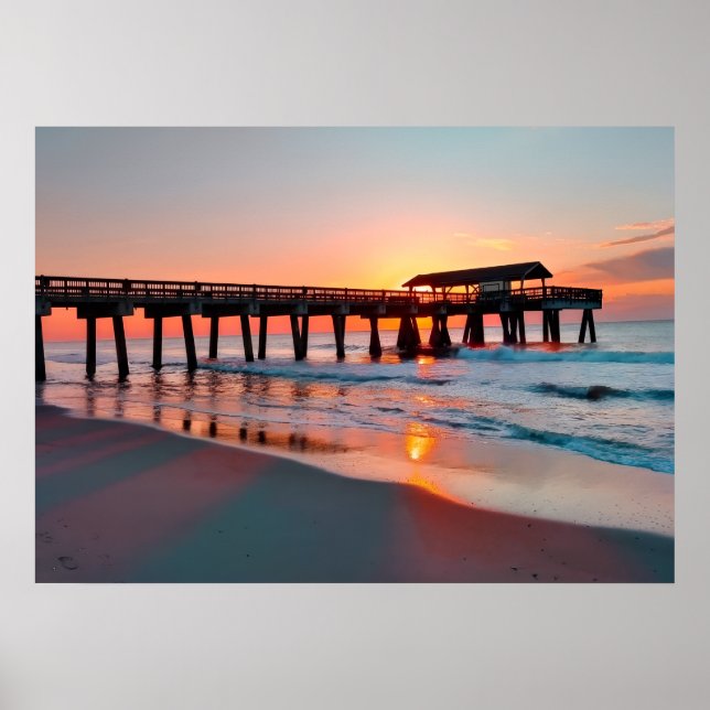 Poster Tybee Island Sunrise (Frente)