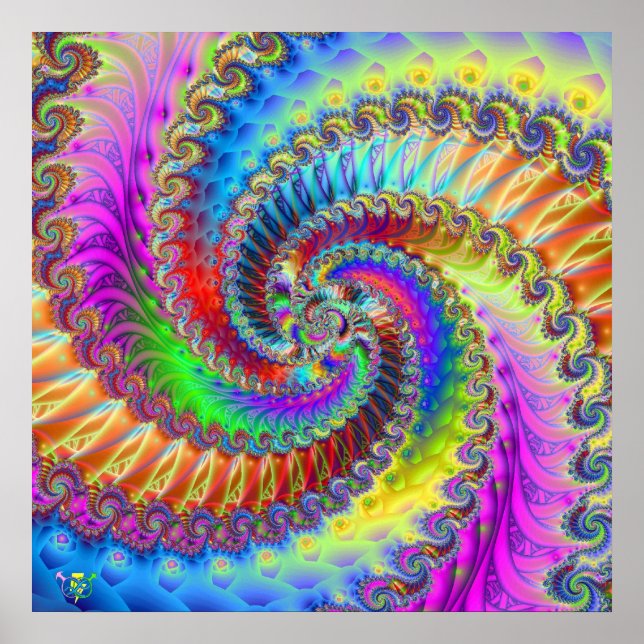 Poster Tye Dye Lischous. (Frente)