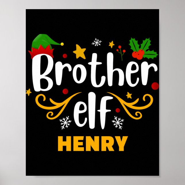Poster Tygraphy Brother Elf Fun Family Matching T Shirt  (Frente)