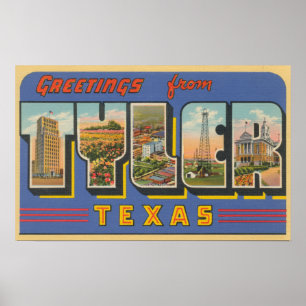 Póster Tyler, letra ScenesTyler de TexasLarge, TX