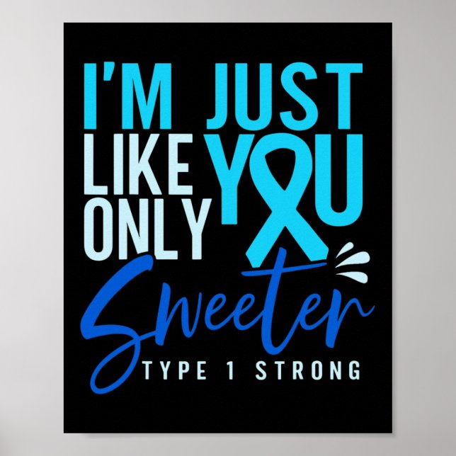 Poster Type 1 Diabetes Strong T1d Awareness  (Frente)