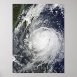 Póster Typhoon Lupit das Filipinas
