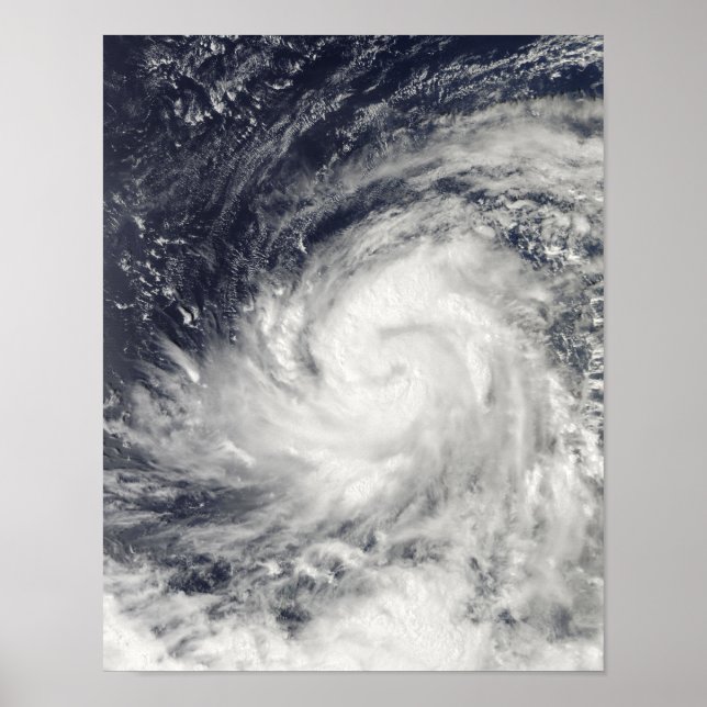 Póster Typhoon Lupit sobre o Oceano Pacífico Ocidental (Frente)