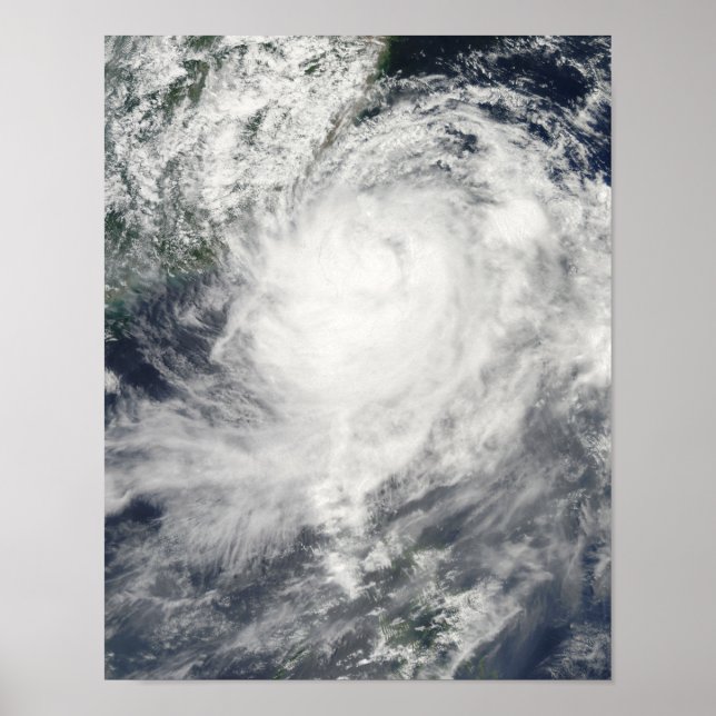 Póster Typhoon Morakot sobre Taiwan (Frente)