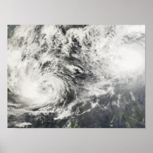 Poster Typhoons Mitag and Hagibis