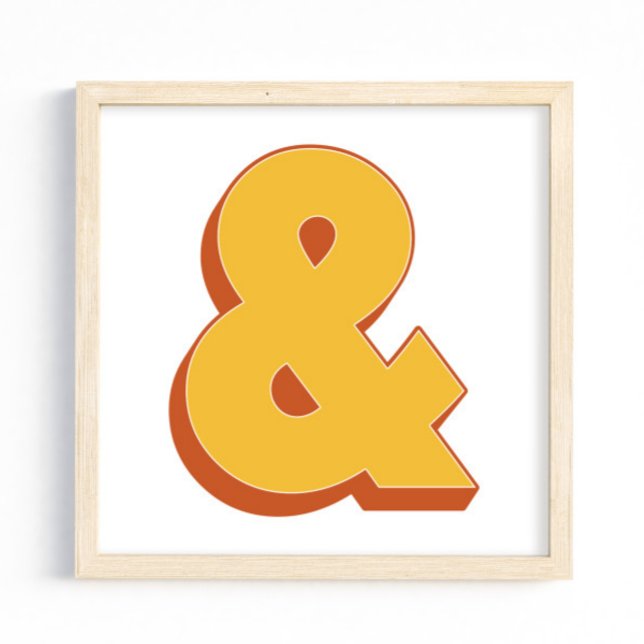 Poster Typography Art Poster, Ampersand &, Bold Type (Criador carregado)