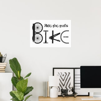 Poster Typography Text Inspirational Bike Rider