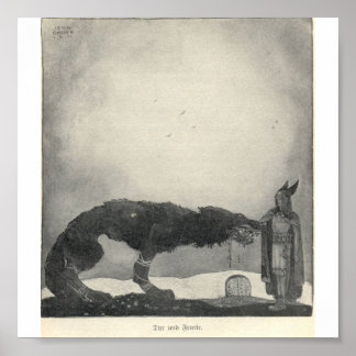 Poster Tyr und Fenrir