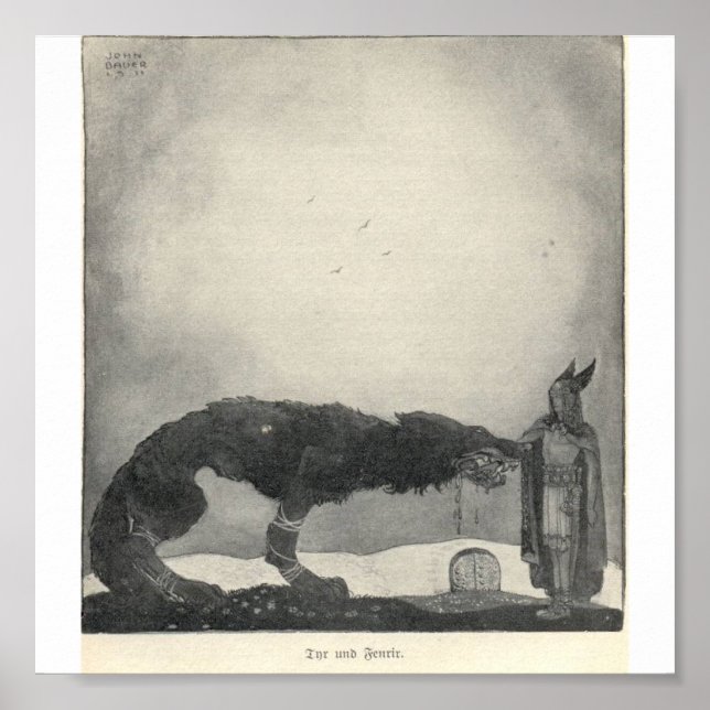 Poster Tyr und Fenrir (Frente)