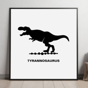 Poster Tyrannosaurus Dinosaur Silhouette
