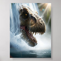 Tyrannosaurus T Rex em cascata