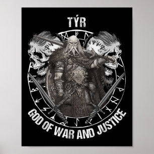 Poster Tyrds De Guerra E Justiça Vivendo Nórdicos Nórdico