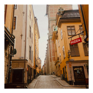 Póster Tyska Brinken, Gamla Stan, Cidade Velha, Estocolmo