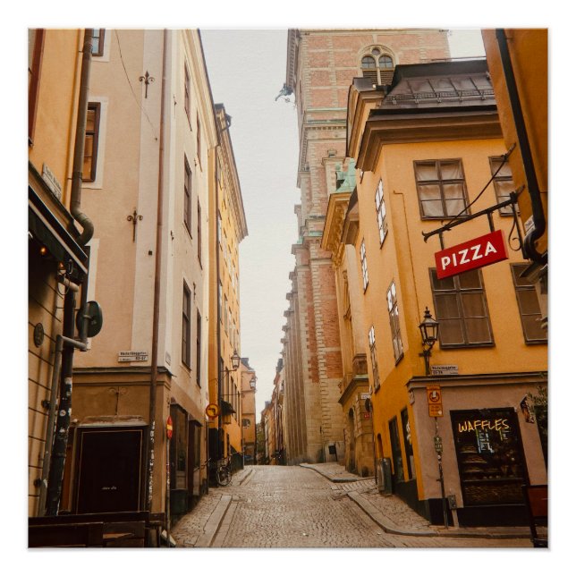 Póster Tyska Brinken, Gamla Stan, Cidade Velha, Estocolmo (Frente)