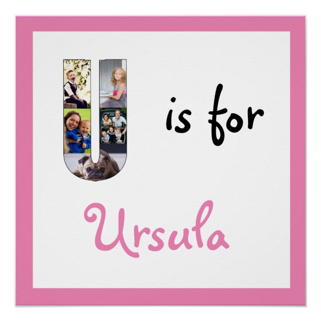 Póster U é para o Poster de Fotografia Rosa de Nome (Frente)