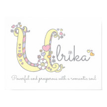 U monograma arte Ulrika nome feminino que signific
