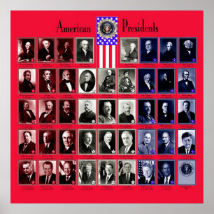 PÓSTER U.S.A. PRESIDENTES VERMELHO C/563