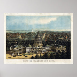 Poster U.S. Capitólio, 1871 (Sachse) BigMapBlog.com
