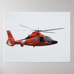 Poster U.S. Dauphin. da guarda costeira HH-65C