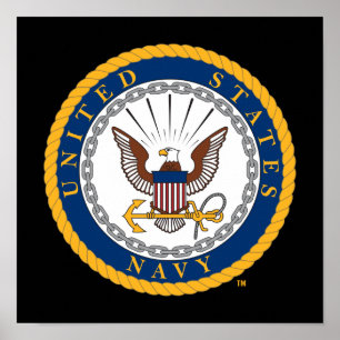 Poster U.S. Emblema do marinho do marinho