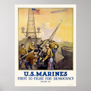 Póster U.S. Fuzileiros navais - primeiramente para lutar