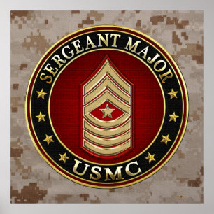 Poster U.S. Fuzileiros navais: Sargento major (USMC