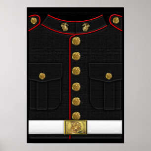 Póster U.S. Fuzileiros navais: Uniforme de vestido do