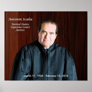 Póster U.S. Juiz do Tribunal Supremo Antonin Scalia