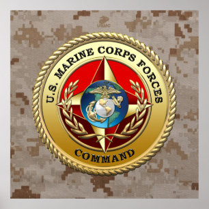 Póster U.S. O Corpo do Marines força o comando