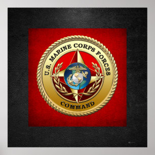 Poster U.S. O Corpo do Marines força o comando
