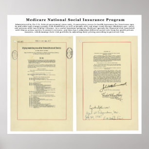 Póster U.S. Programa nacional do seguro social de