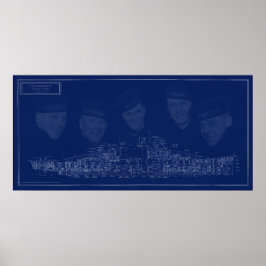Poster U.S.S. Juneau Blueprint