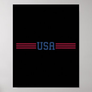 Poster U S Shirt Women Men Patriótico Americano White 4th