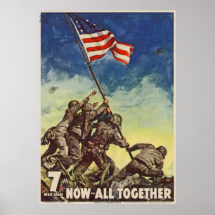 Póster U.S. Vintage "agora todos do Corpo do Marines