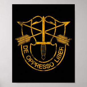 Poster U Special Forces Veteran Logo Patriotic - De Oppr