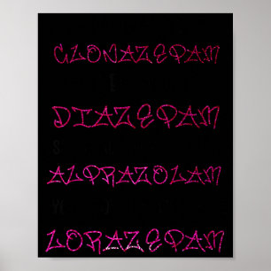 Poster Uau Black Betty Clonazepam Uau Black Betty Diazepa