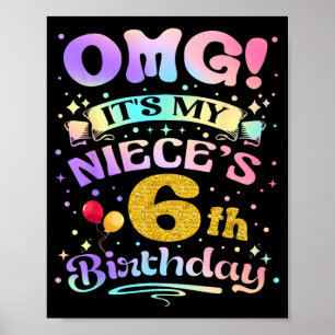 Poster Uau É O Aniversário De 6 Anos Da Minha Sobrinha Fe