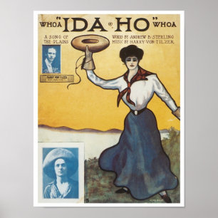 Poster Uau, "Ida Ho", Uau, Cobrir De Diário De Vintage