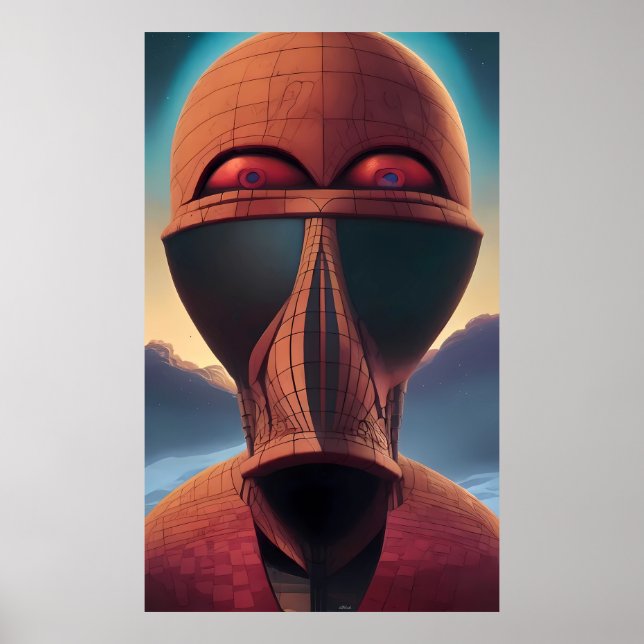 Poster Uau Ken Gage Psychedelic Sci-Fi (Frente)