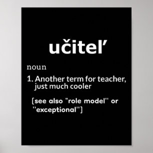 Poster Ucitel Professor Em Eslovaco Dia Dos Professores A