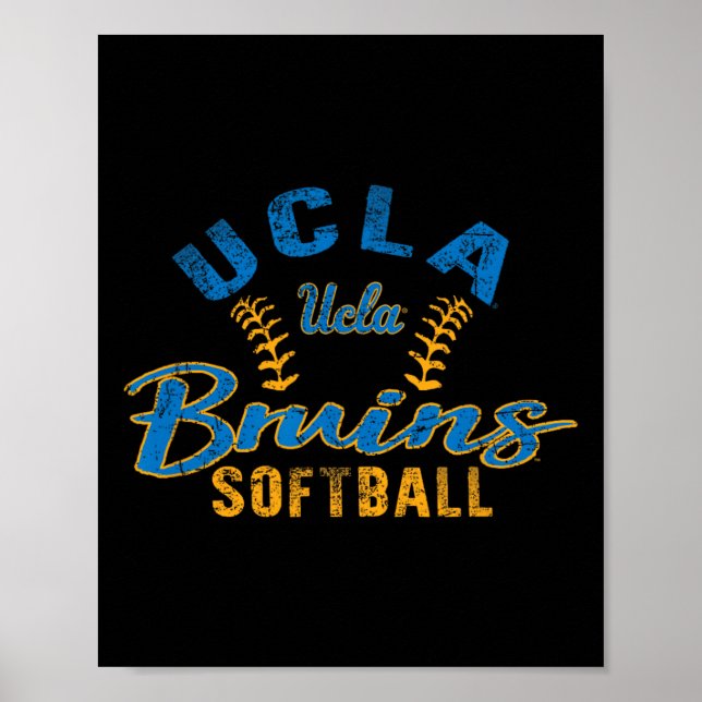 Poster Ucla Bruins Softll Vintage Officially Licensed  (Frente)