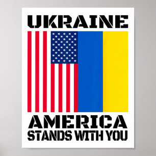 Poster Ucrânia A América Apoia Você Apoio Americano