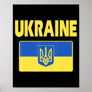 Poster Ucrânia Bandeira Retro Vintage Homens Ucranianos P